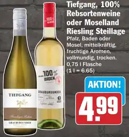HIT Tiefgang, 100% Rebsortenweine oder Moselland Riesling Steillage Angebot