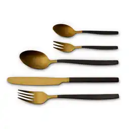 Netto Marken-Discount ECHTWERK Besteck Set Positano 20tlg gl/sw Angebot