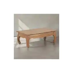 Netto Marken-Discount KADIMA DESIGN Couchtisch KANADA: Opium-Form, Massivholz, Akazienholz, handgefertigt, pflegeleicht Angebot