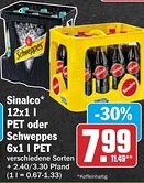 Sinalco PET oder Schweppes