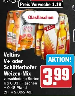 HIT Veltins V+ oder Schöfferhofer Weizen-Mix Angebot