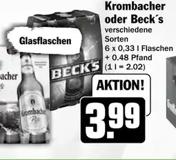 HIT Krombacher oder Beck's Angebot