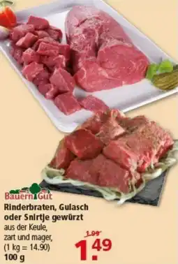 Multi Markt Bauern Gut Rinderbraten, Gulasch oder Snirtje gewürzt Angebot