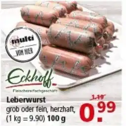 Multi Markt Eckholf Leberwurst Angebot