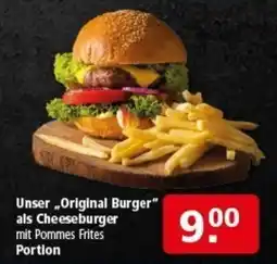 Multi Markt Unser „Original Burger" als Cheeseburger Angebot