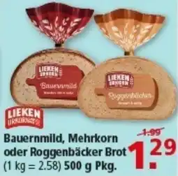 Multi Markt LIEKEN Bauernmild, Mehrkorn oder Roggenbacker Brot Angebot