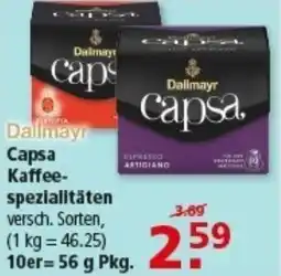 Multi Markt Dallmayr Capsa Kaffeespezialitäten Angebot