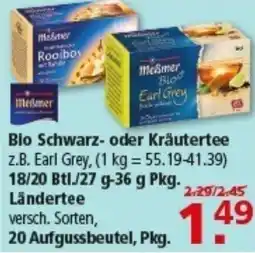 Multi Markt Bio Schwarz- oder Kräutertee Ländertee Angebot