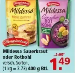 Multi Markt Hengstenberg Mildessa Sauerkraut oder Rotkohl Angebot