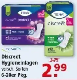 Multi Markt TENA discreet Hygieneinlagen Angebot