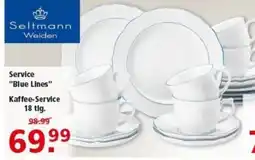 Multi Markt Seltmann Weiden Service "Blue Lines" Kaffee-Service 18 tlg. Angebot