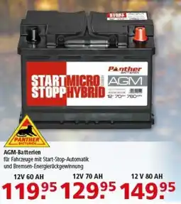 Multi Markt PANTHER AGM-Batterien 12V 60 AH Angebot