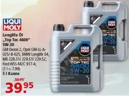 Multi Markt LIQUI MOLY Longlife Öl „Top Tec 4600" SW-30 Angebot