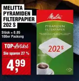Handelshof Melitta pyramiden filterpapier 202 s Angebot