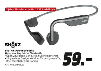 SHOKZ S661 GY Openmove Grey Open-ear Kopfhörer Bluetooth