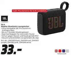 MediaMarkt JBL Go 4 Mobiler Bluetooth-Lautsprecher Angebot
