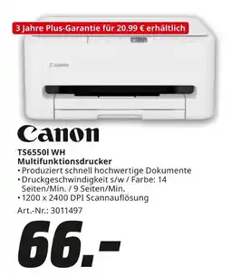 MediaMarkt Canon TS65501 WH Multifunktionsdrucker Angebot