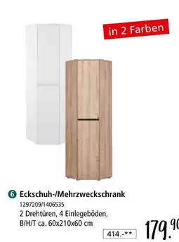 Zurbrüggen Eckschuh-/mehrzweckschrank Angebot