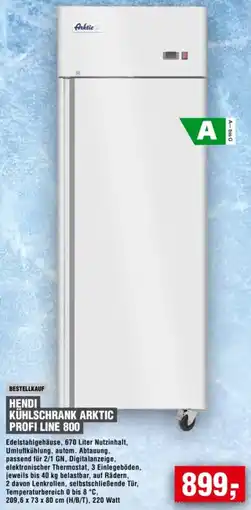 Handelshof Hendi kühlschrank arktic profi line 800 Angebot
