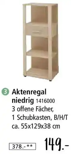 Zurbrüggen Aktenregal niedrig Angebot