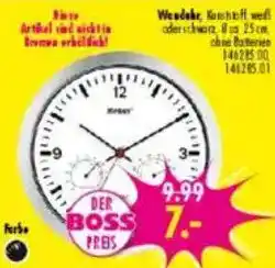 Möbel Boss Wanduhr Angebot