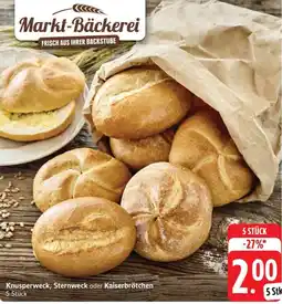 Schmidt's Märkte Knusperweck, Sternweck oder Kaiserbrötchen Angebot