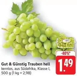 Schmidt's Märkte Gut & Günstig Trauben hell Angebot