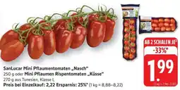 Schmidt's Märkte SanLucar Mini Pflaumentomaten ,,Nasch" oder Mini Pflaumen Rispentomaten ,,Küsse" Angebot