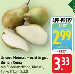 Schmidt's Märkte Unsere Heimat - echt & gut Birnen Xenia Angebot