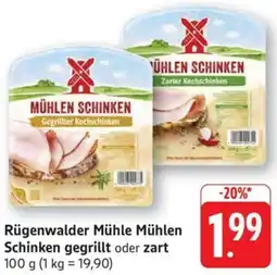Schmidt's Märkte Rügenwalder Mühle Mühlen Schinken gegrillt oder zart Angebot