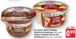 Schmidt's Märkte Dr. Oetker Sahne Pudding Vollmilch-Schokolade oder Erdbeer-Himbeer Grütze mit Vanillecreme Angebot