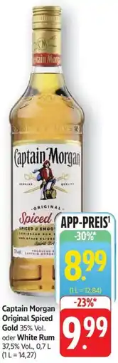 Schmidt's Märkte Captain Morgan Original Spiced Gold oder White Rum Angebot