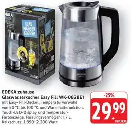 Schmidt's Märkte EDEKA zuhause Glaswasserkocher Easy Fill WK-0828E1 Angebot