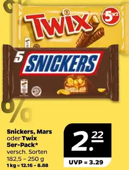 NETTO Snickers, Mars oder Twix 5er-Pack Angebot