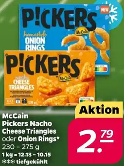 NETTO McCain Pickers Nacho Cheese Triangles oder Onion Rings Angebot
