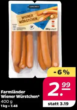 NETTO Farmländer Wiener Würstchen Angebot