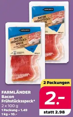NETTO FARMLÄNDER Bacon Frühstücksspeck Angebot