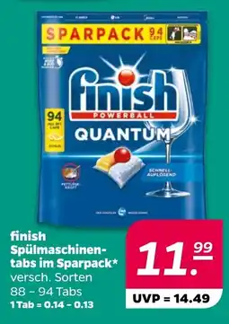 NETTO finish Spülmaschinen- tabs im Sparpack Angebot