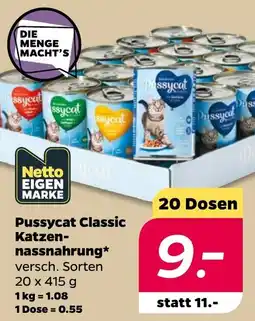 NETTO Pussycat Classic Katzennassnahrung Angebot