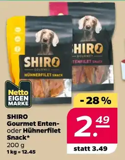 NETTO SHIRO Gourmet Enten- oder Hühnerfilet Snack Angebot