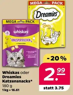 NETTO Whiskas oder Dreamies Katzensnacks Angebot