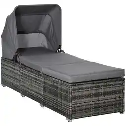 Netto Marken-Discount Outsunny Lounge Sessel PE-Rattan, Stahl, Polyester Angebot