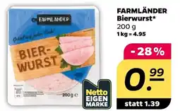 NETTO FARMLÄNDER Bierwurst Angebot