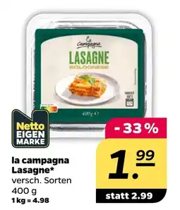 NETTO la campagna Lasagne Angebot