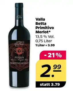 NETTO Valla Betta Primitivo Merlot Angebot
