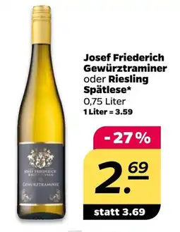 NETTO Josef Friederich Gewürztraminer oder Riesling Spätlese Angebot
