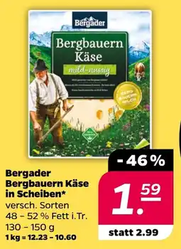 NETTO Bergader Bergbauern Käse in Scheiben Angebot