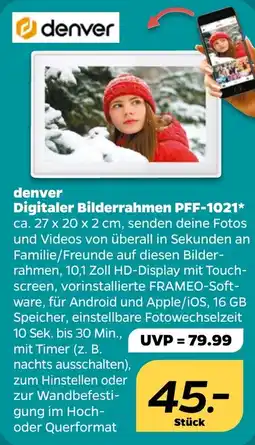 NETTO denver Digitaler Bilderrahmen PFF-1021 Angebot