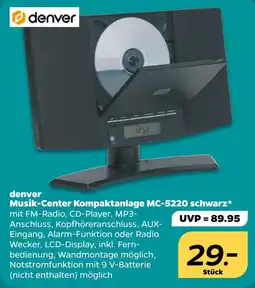 NETTO denver Musik-Center Kompaktanlage MC-5220 schwarz Angebot