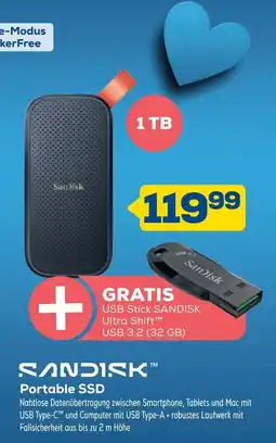 Euronics SANDISK Portable SSD Angebot